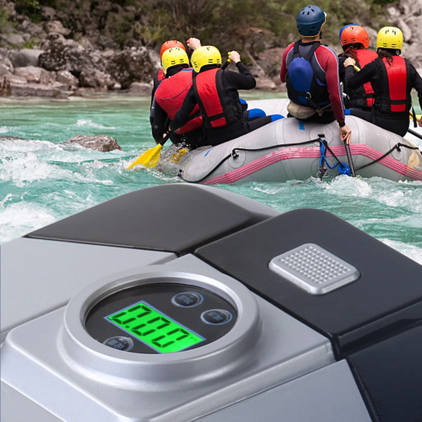 Sup electric air pump 12V fast inflator with digital display for surfboards and inflatable boats | Спорт и развлечения