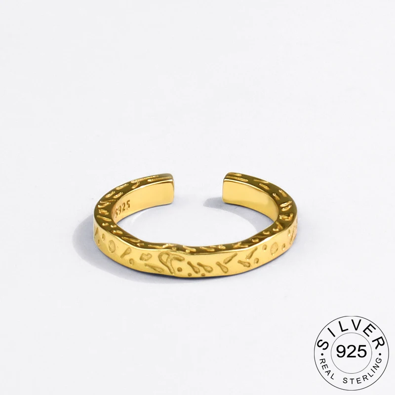 

925 пробы серебро любимой Регулировка размера Открытие Кольца для Для женщин небольшой Мода ювелирные изделия Большой Регулируемый Антична...