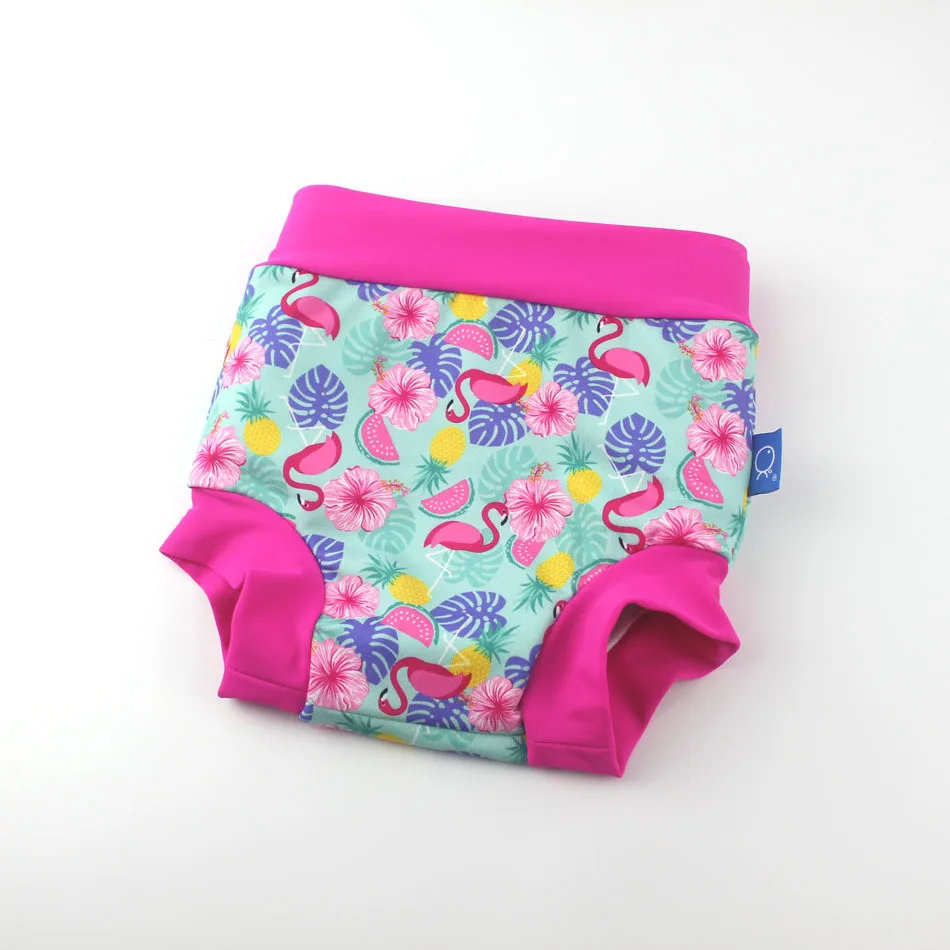 12 Baby Boys Girls Cartoon Printed Swim Diapers Infant Children Leakproof Swimming Nappies Newborn Baby High Waist Swimming Trunks - Цвет: 12