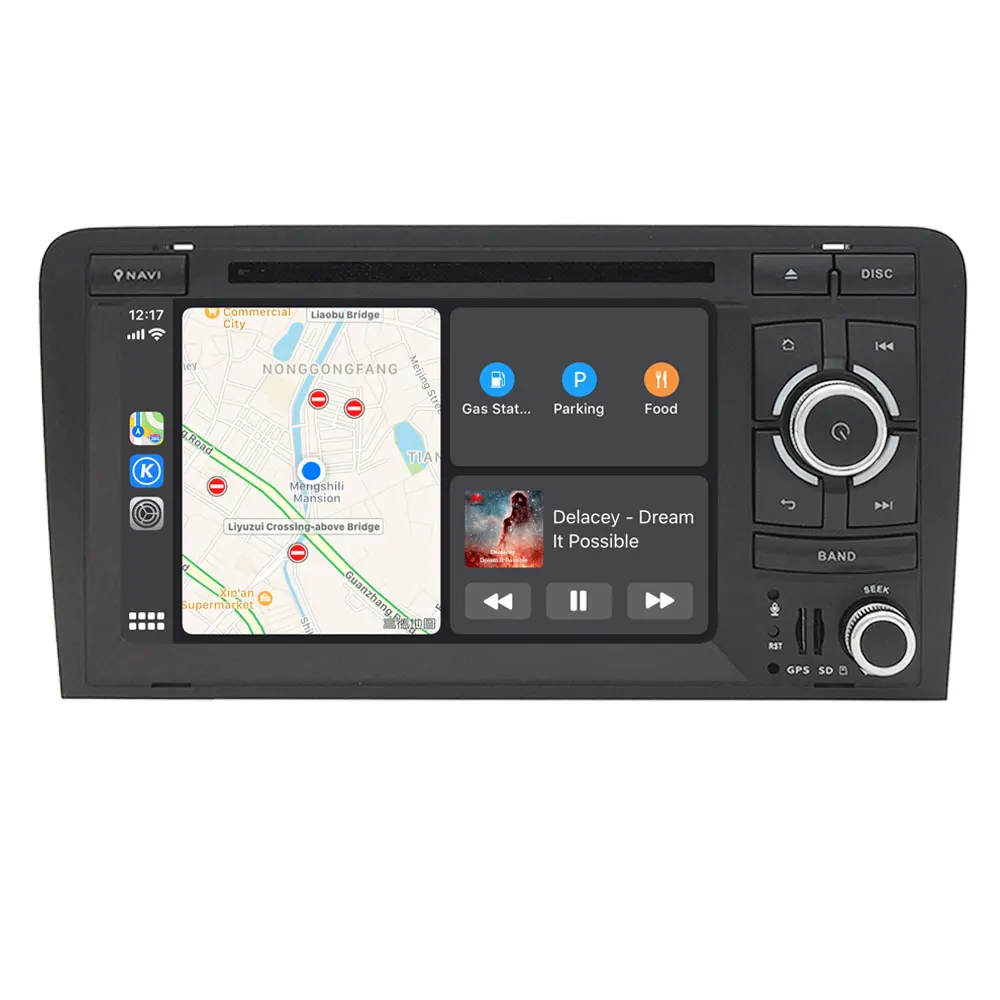 Android 9,0 Авторадио встроенный CarPlay gps навигация совместима с для Audi A3 8P S3 2003-2011 RS3 автомобильный стереоплеер головное устройство