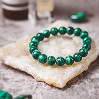 aaa natural malachite beads bracelet for women green healing crystal jewelry protection calming bracelet gift 6mm 8mm 10mm