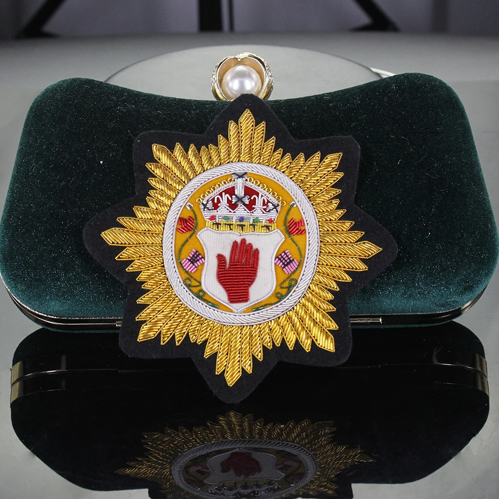 Усовершенствованная шелковая металлическая пружинная нашивка ручная вышивка