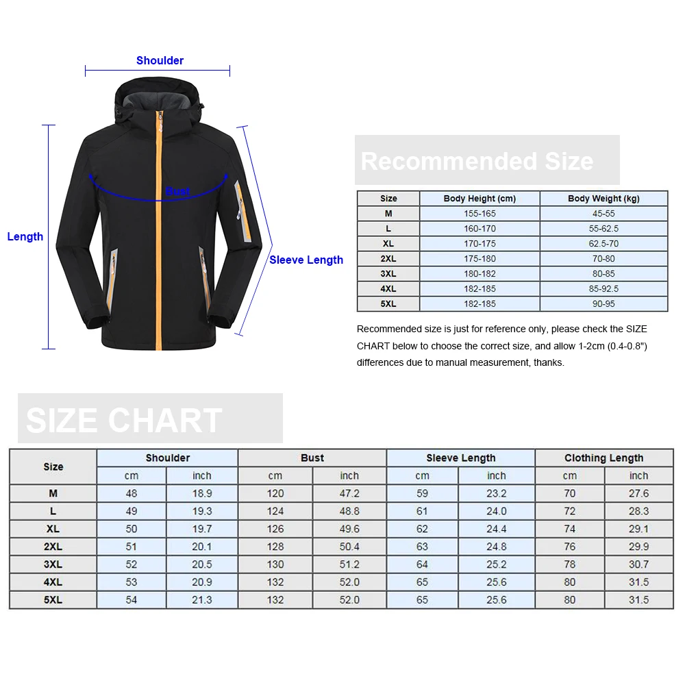 Зимняя Мужская и Женская водонепроницаемая куртка с капюшоном толстая