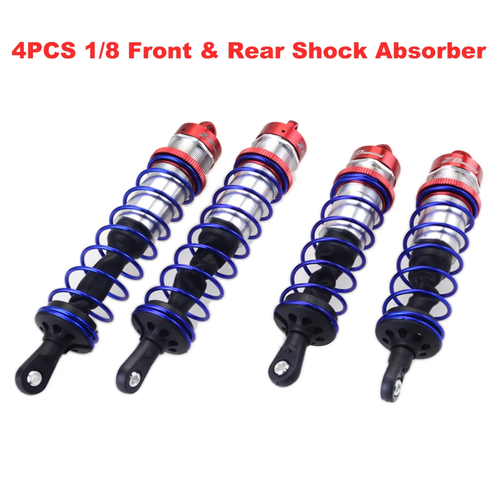 Amortiguador de Metal para coche, suspensi&oacute;n delantera y trasera de 120mm, 140mm, para JLB, HSP, EM Racing, HPI, Buggy, Truggy, ZD Racing, 4 Uds.-3