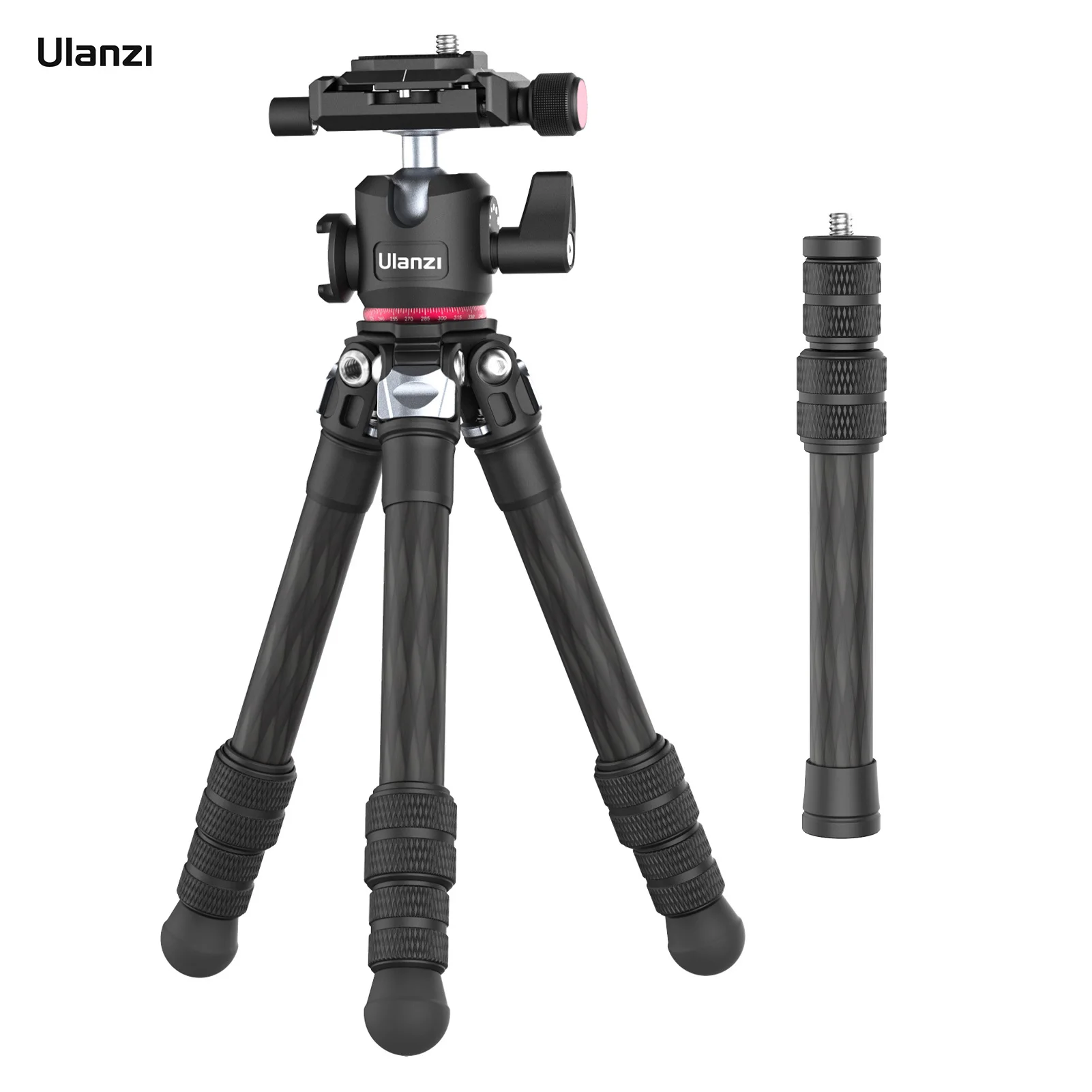 

Ulanzi MT-20 Photography Tripod Stand with Ballhead Arca-Swiss QR Plate Cold Shoe Mount for Vlog Live Photography Tripod