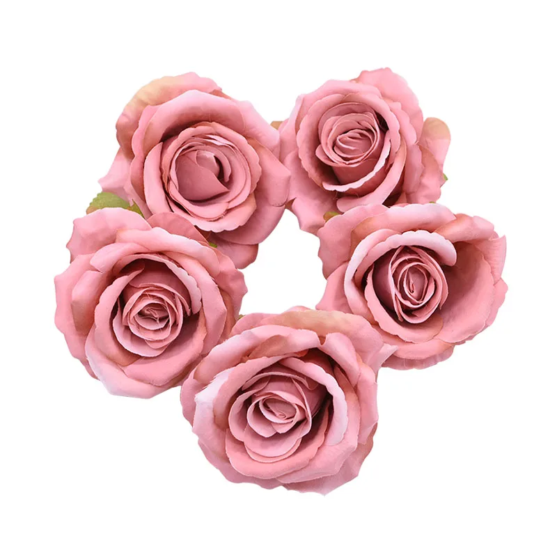 

10pcs 10cm Big Head Silk Rose Flower Decorative Blossom Wedding Home Decoration Accessories DIY Wreath Gift Scrapbooking Crafts