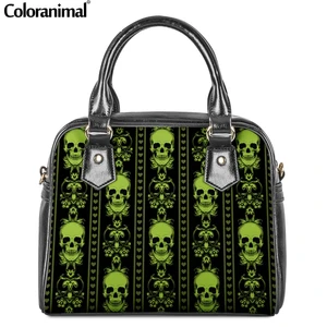 Женская сумка-тоут через плечо, с принтом черепа