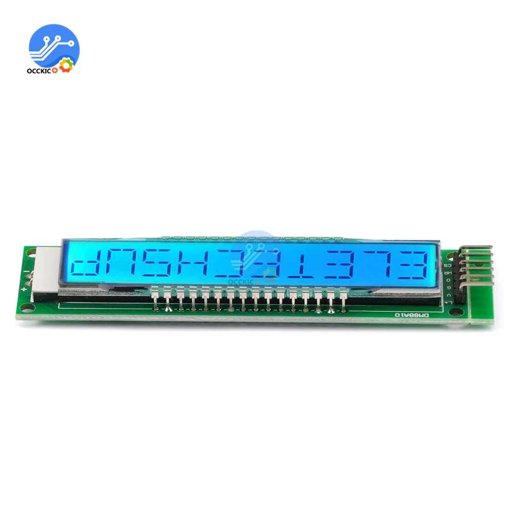 

10-разрядный 16-сегментный ЖК-дисплей модуль ЖКД синий DM8BA10 DC 5V TM1622, чип со штифтом
