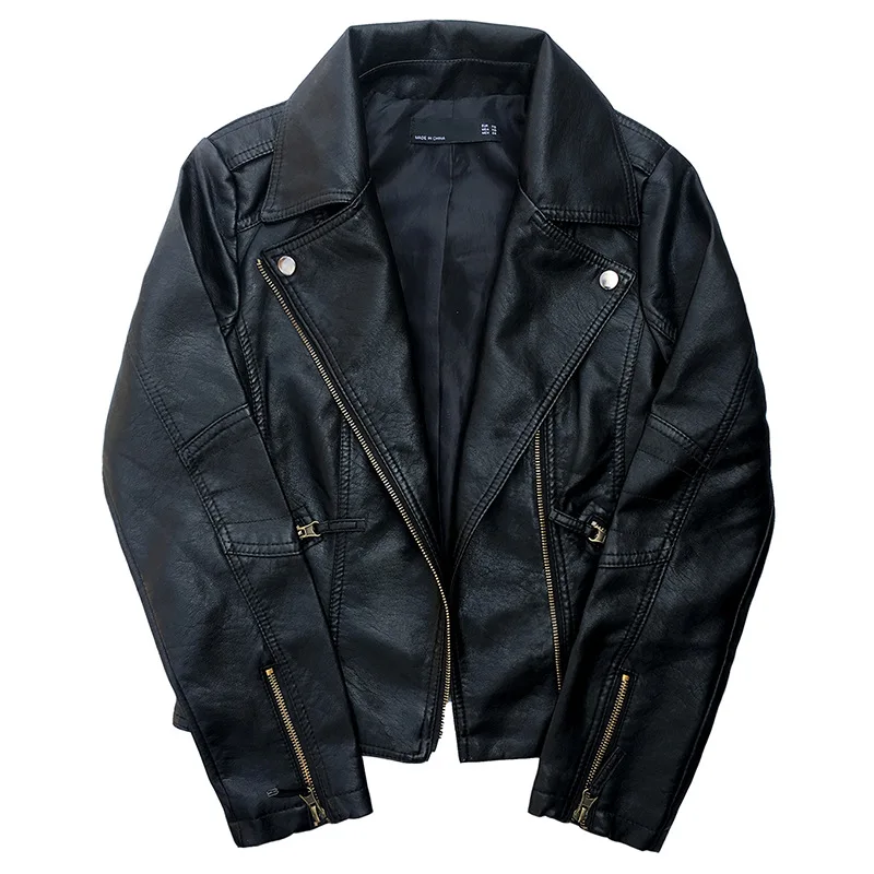 

Short leather coat women's spring and autumn 2019 new women's jacket Korean versatile locomotive slim waist
