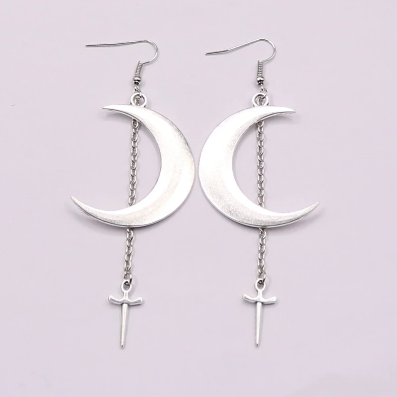 Подвеска в стиле бохо с изображением Луны и витающей альтернативы готической