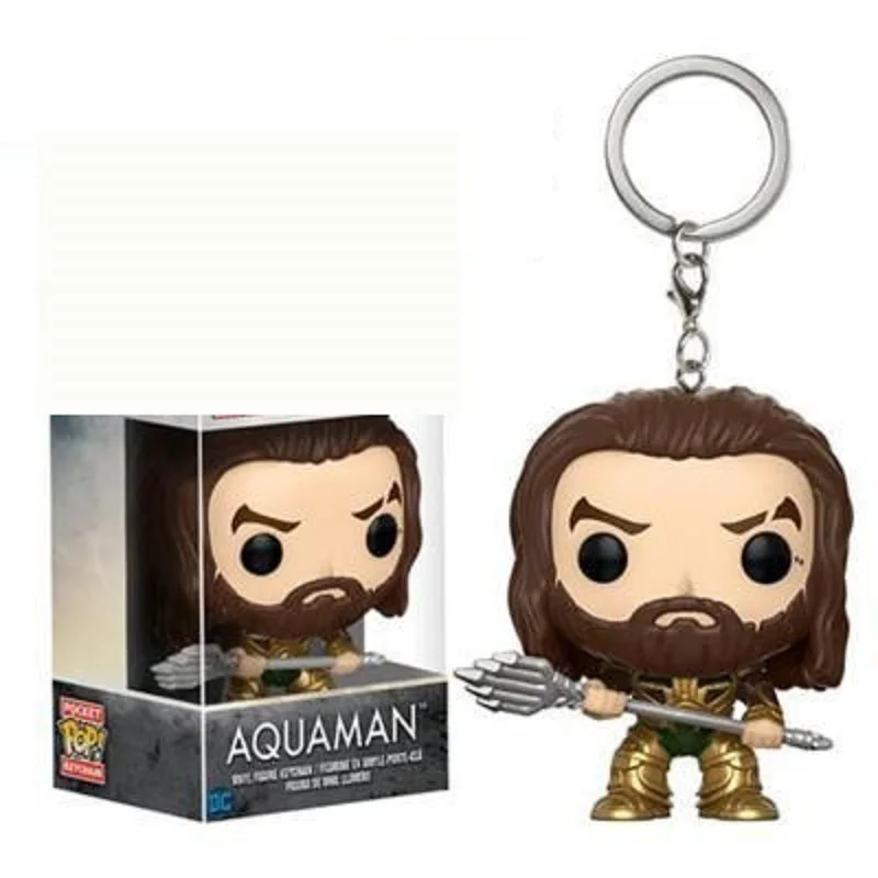 Лига Справедливости Aquaman Poseidon экшн-фигурка Коллекционная модель игрушка брелок