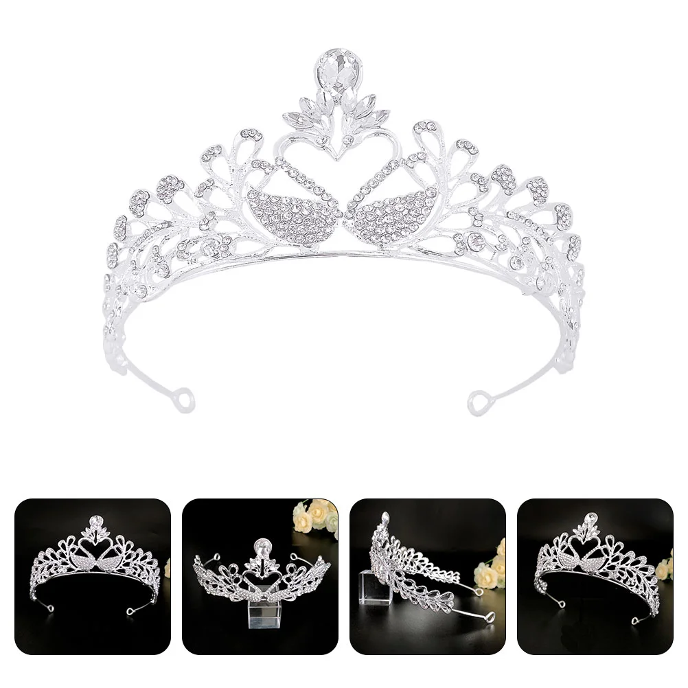 

1 шт. красивый Тиара головной убор красивая корона реквизит лебедь в форме свадьбы тиара