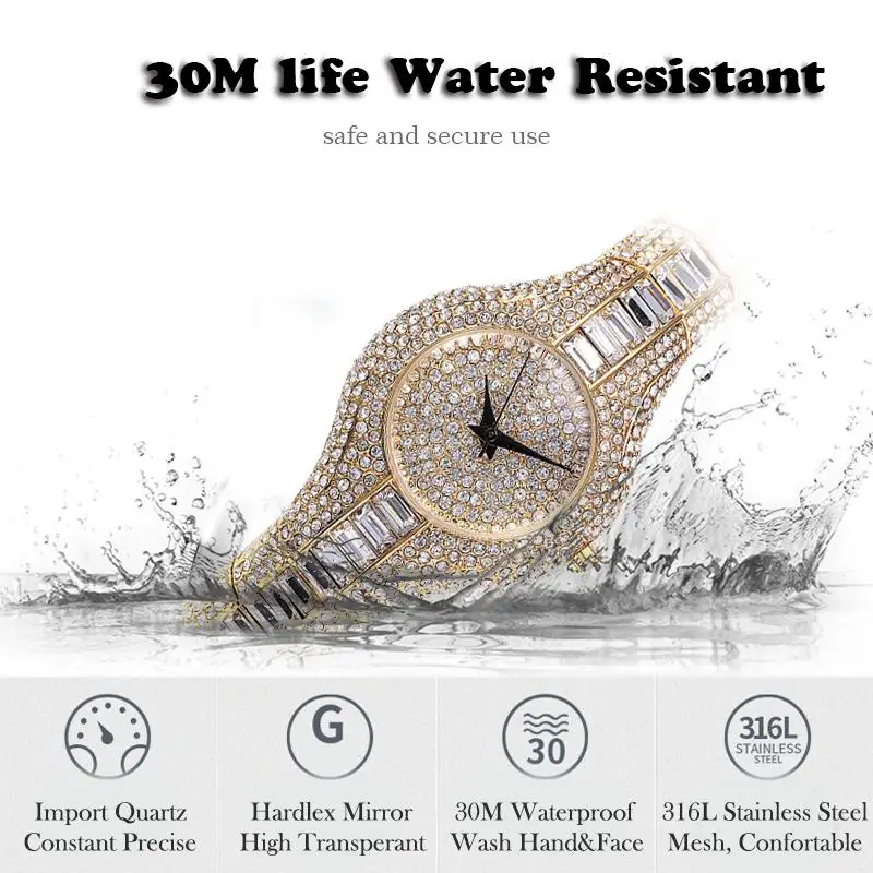 

MISSFOX 30mm Small Womens Watch Shockproof Waterproof Luxury Ladies Ar Metal Watch bracelets Rhinestone Bu Cheap Chinese Watches