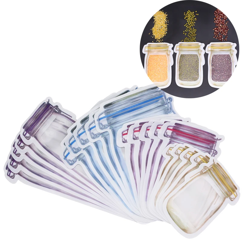 Многоразовые флаконы для каменщика 5 шт. 4 размера пакеты орехов конфет печенья