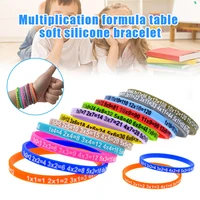 12pcs multiplication tables soft silicone bracelet learn math education wristband for kids lbv