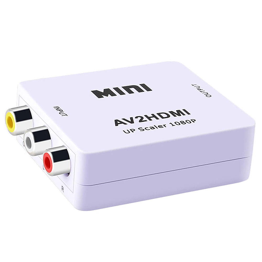Av2Hdmi compatible 3RCA к совместимому с HDMI конвертер ovg адаптер AV CVBS коробка 1080P видео для HDTV