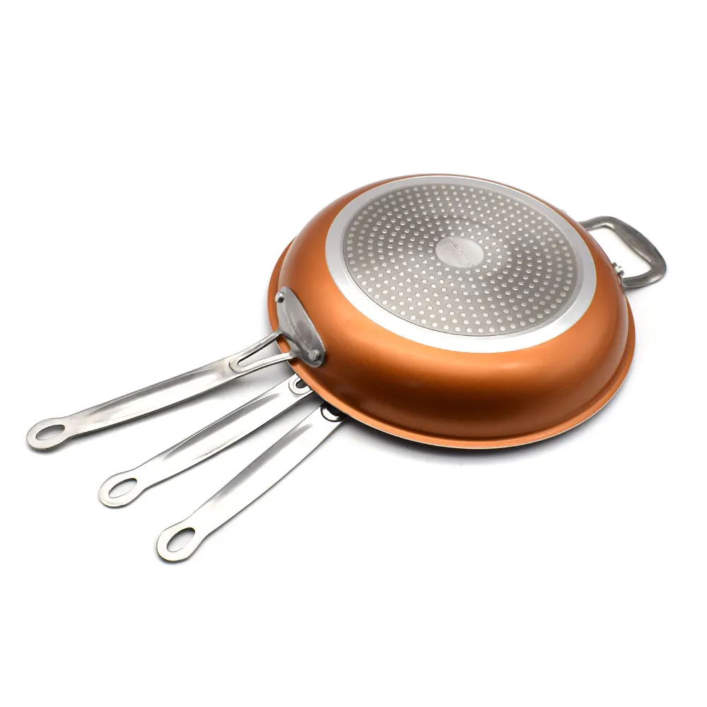 Сковорода медная антипригарная с керамическим покрытием и Индукционным