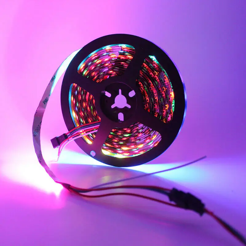 WS2812 30 светодиодный/м индивидуально адресуемый Смарт RGB светодиодный полосы + SP301E