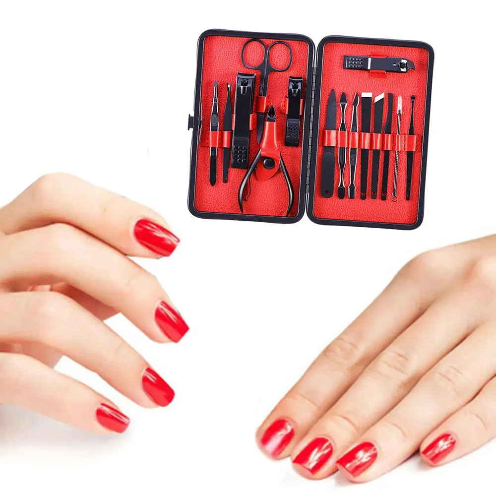 

Men Women Heavy Duty Steel Nail Clipper Set Finger Nails Cutter Grooming Kit Eyebrow Scissors Eyebrow Clip