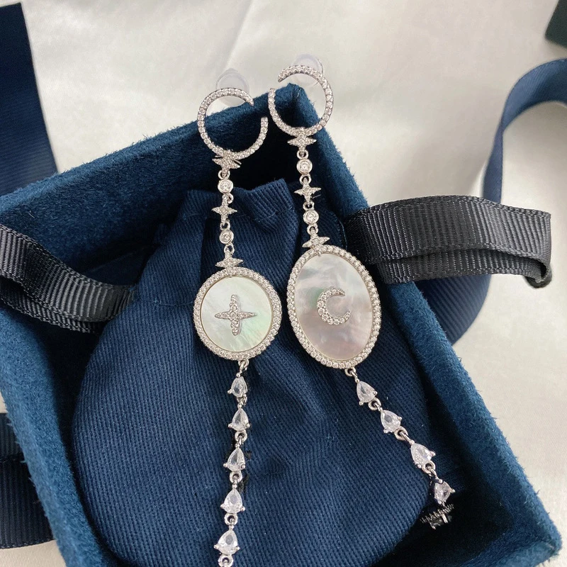 Pandoo модные очаровательные оригинальные серьги из стерлингового серебра 1:1 копия