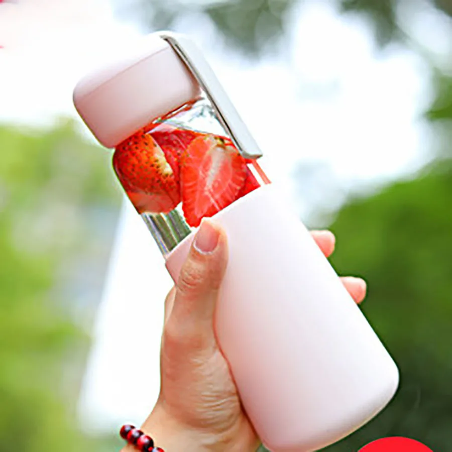 Корейские милые махровые носки Стекло бутылка для воды милый кот &quotMy Bottle&quot 500 мл