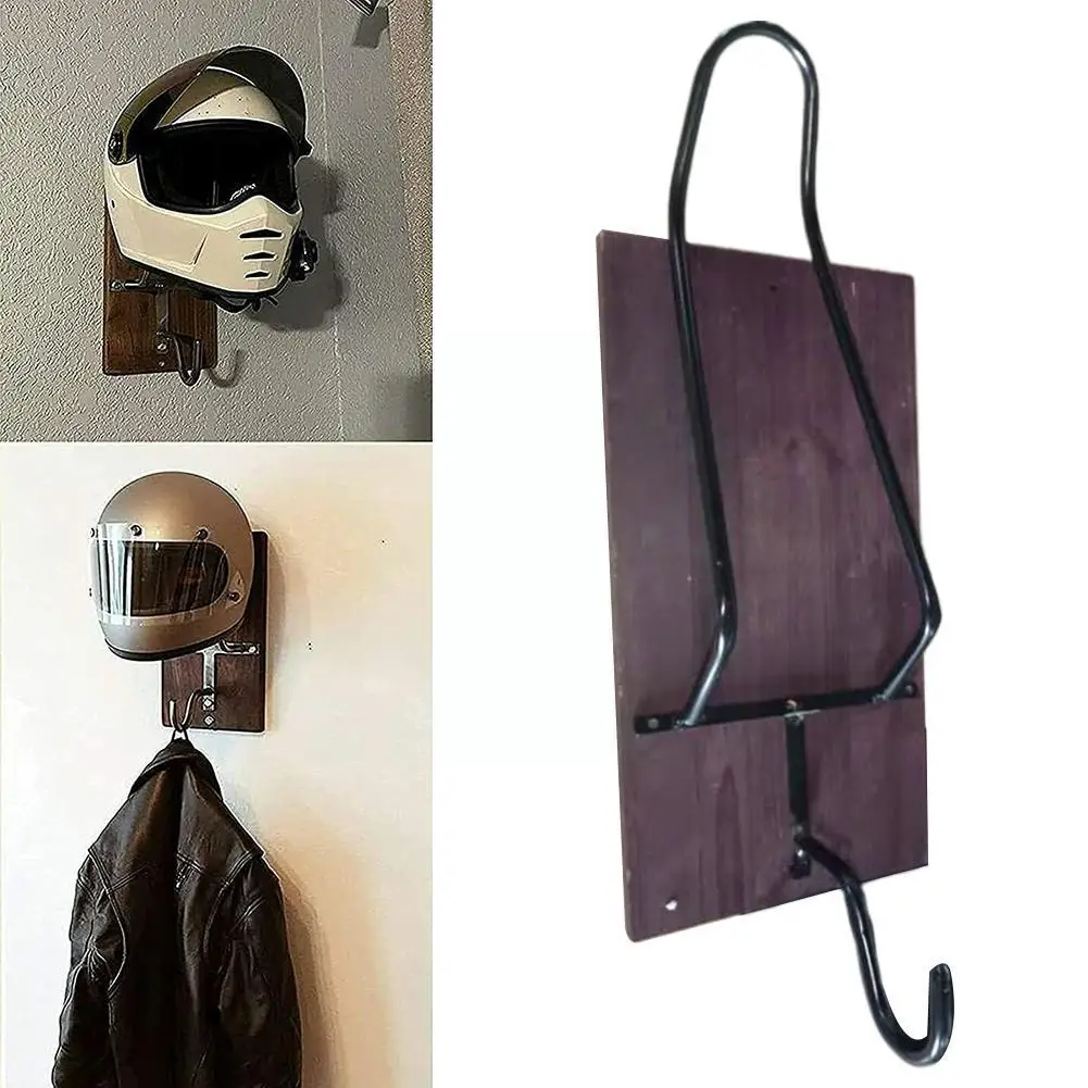 

Motorcycle Helmet Rack Jacket Hook Wall-Mounted Helmet Holder For Home Office Decoration Jackets Gloves Keys W7T4