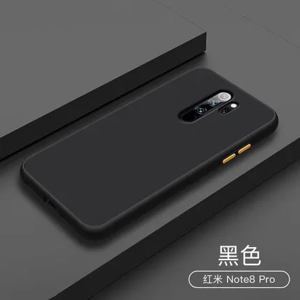 Для xiaomi redmi Note 8T Чехол Жесткий PC Прозрачный матовый защитный чехол на заднюю панель для xiaomi redmi 8 note 8 Pro Чехол - Цвет: Black