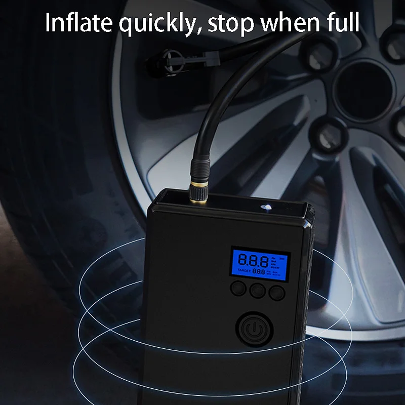 

Portable Inflator Pump Car Air Compressor Smart Digital Tire Pressure Detection Auto Tire Pump for Car Bike Motorcycle