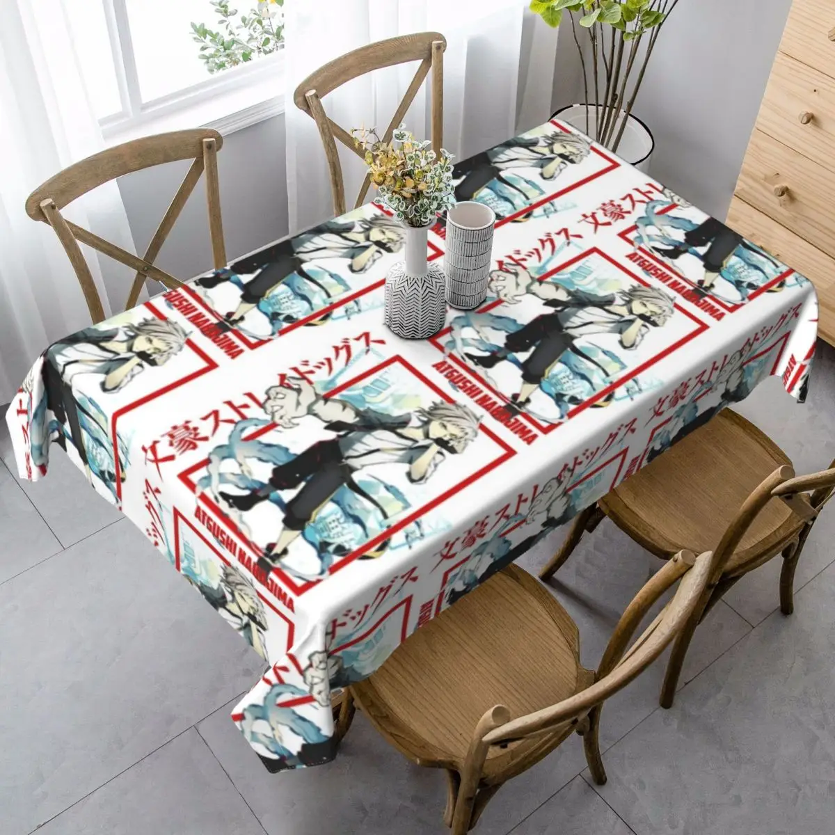 

Bungou Stray Dogs Tablecloth Wholesale Vintage Table Cover Living Room Custom Protector Polyester Table Cloth