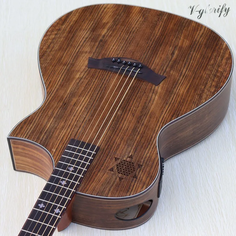 Полная hickory деревянная акустическая гитара с EQ, оптом/по индивидуальному заказу Гитары ra/китайский хорошего качества Гитары