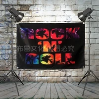 rock band hip hop reggae music poster cloth flags wall stickers hanging paintings billiards hall studio theme home decor