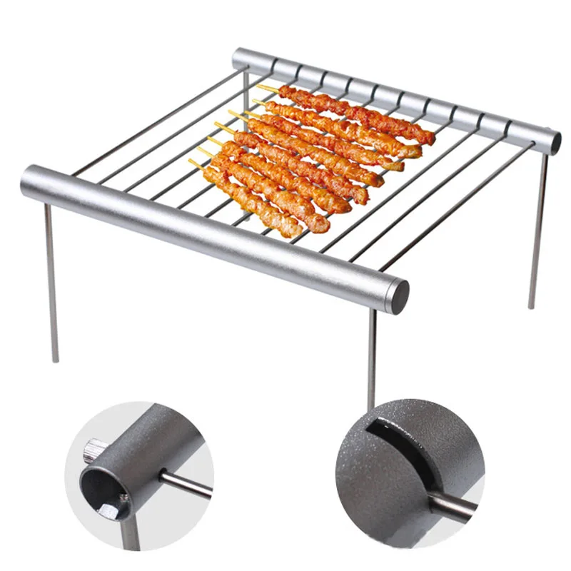 Нержавеющая сталь барбекю гриль Складная полка Мини карманный для дома парка
