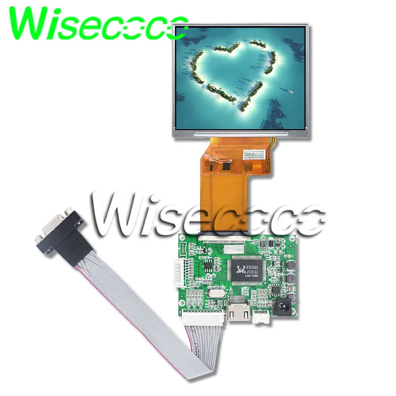 ЖК-экран wisecoco JT035 IPS 02-V0 3 5 дюймов tft ips 640x480 с платой контроллера vga av | Компьютеры и
