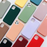10pcslot simple candy color soft tpu phone cases for 12 mini 11 pro max xs max xr x 8 7 6 6s plus se2 fashion solid color cover
