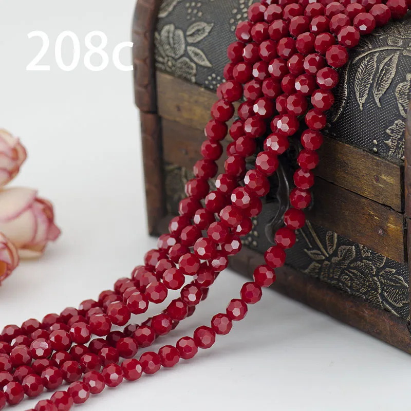 Шарики граненые китайские хрустальные бусины россыпью 6 мм 98 шт. высокое качество