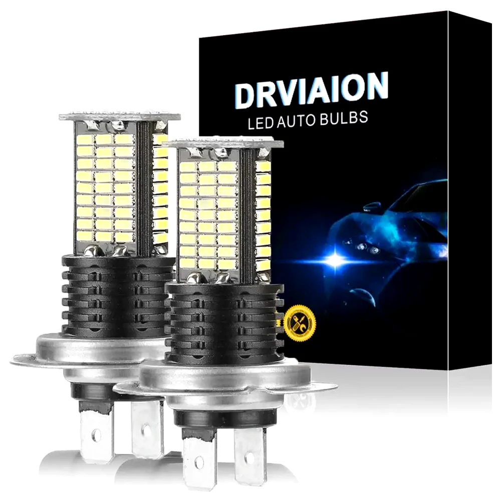 Светодиодные противотуманные фары H7 84 SMD для подсветки автомобильный сигнал