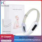 EMS массажер для лица светодиодный красный светильник терапия устройство для лифтинга лица для похудения Вибрационный массажер двойной подбородок V-Line lift up Belt