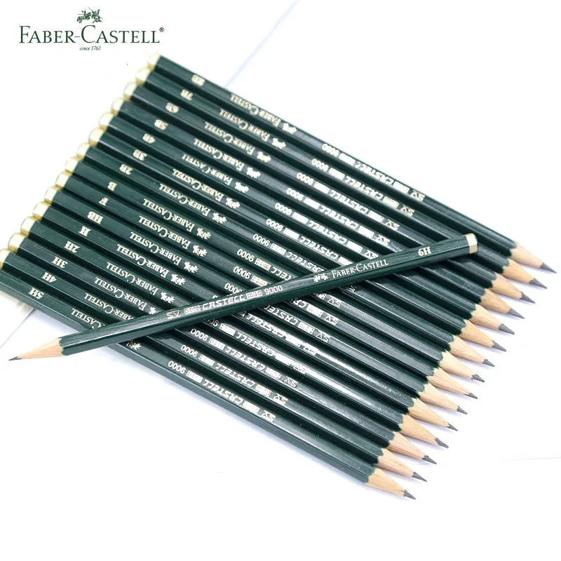 Faber Castell 9000 Стандартный Карандаш для рисования животных набор 16/12 шт. графитовый