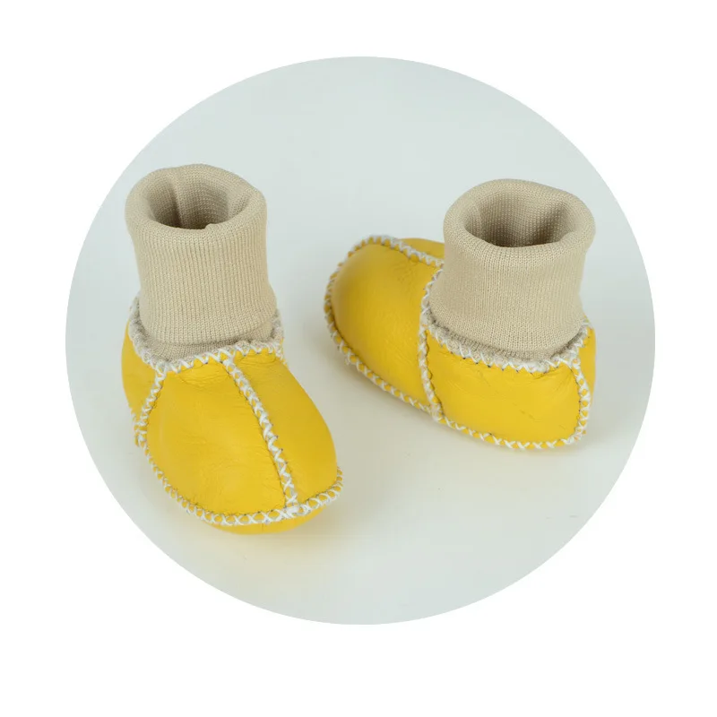 

Sheepskin Wool Baby Shoes Baby Shoes Soft Soles 0-12 Months Walking Shoes Cotton Shoes Warm