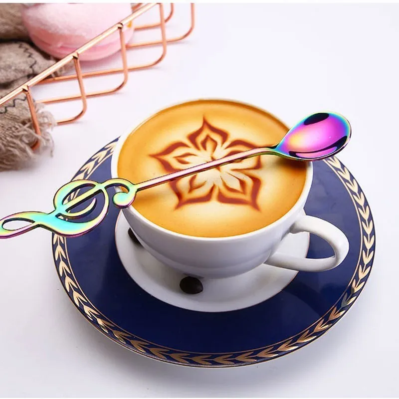 Музыкальная нотка кофейная ложка из нержавеющей стали чайные ложки для