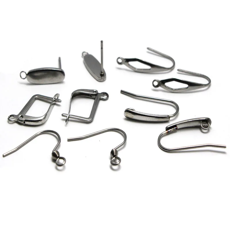 

20pcs/lot Stainless Steel Jewelry French Earring Hooks Findings Not Allergic Ear Hook Earrings Clasps For DIY Jewelry Making