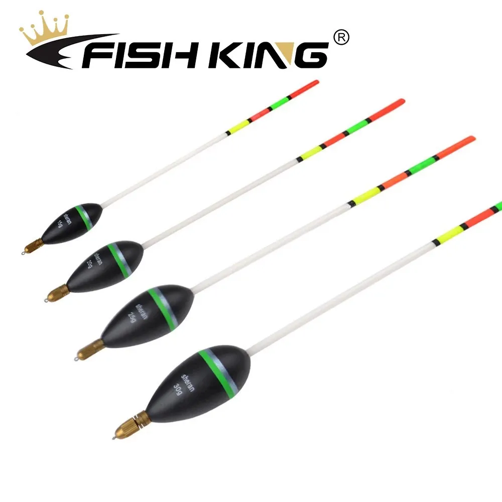 

FISH KING набор поплавков для рыбалки 15g20g25g30g, деревянный вертикальный буй, поплавок из пробки, плавающие поплавки 25-28,5 см, рыба, аксессуары для м...