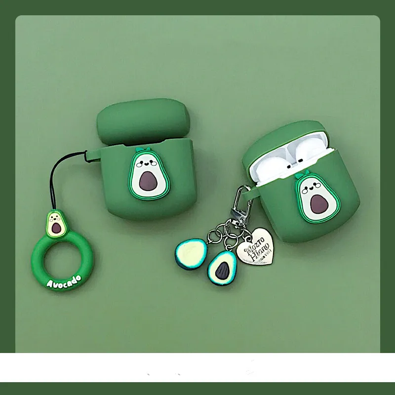 

Cute avocado Silicone Case For EDIFIER LolliPods Protective Bluetooth Wireless Earphone Cover For EDIFIER TWS200 Case With Hook