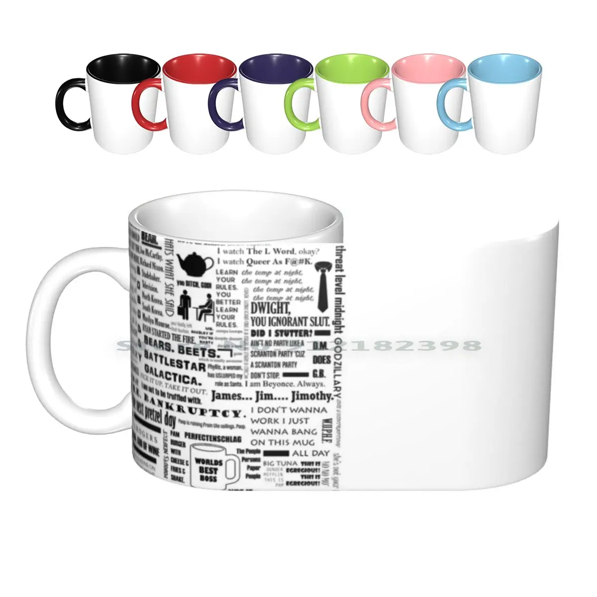 

The Office Quotes Graphic Ceramic Mugs Coffee Cups Milk Tea Mug The Office Michael Dwight Schrute Pam Beesly Jim Halpert Funny