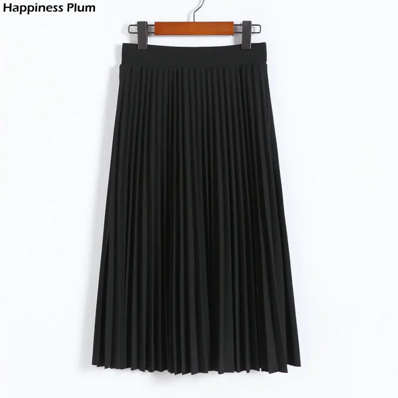 

Плиссированная юбка женская с высокой талией