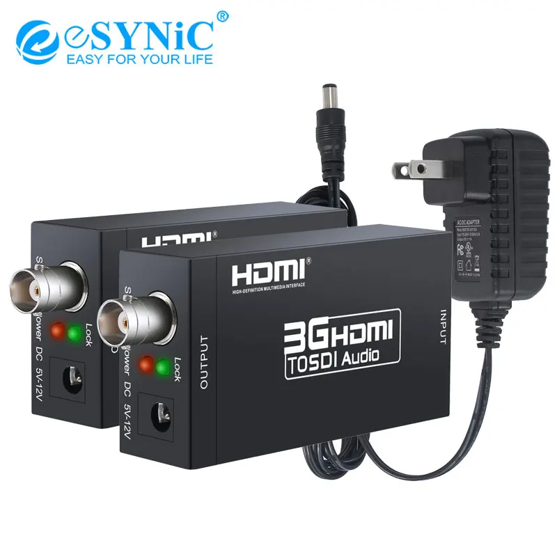ESYNiC 3G совместимому с HDMI To SDI аудио конвертер совместимость в для BNC выход 1080p 720p/1080i