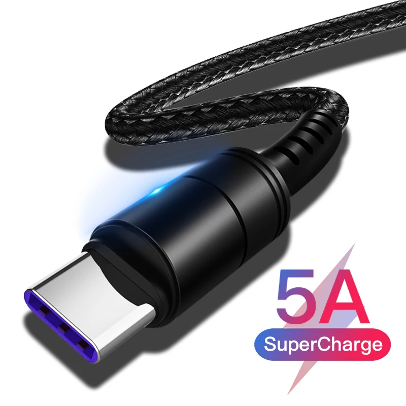 USB Type C 5A Supercharge для Huawei Mate 20 P30 P20 Pro шнур быстрой зарядки телефона Honor 10 8 V10 Cabo |