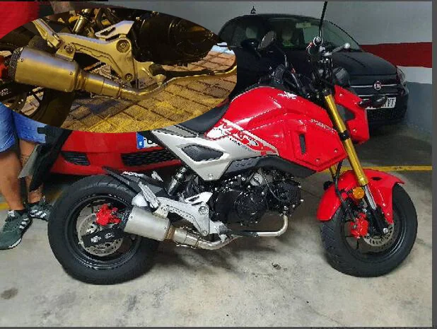 Полная система выхлопных газов MSX125 M3 контактная средняя труба + глушитель для HONDA