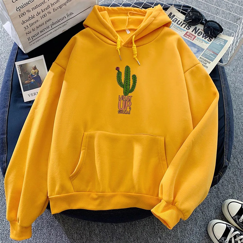 Cactus Sweatshirt Cottagecore Aesthetics Plus Size Harajuku Hoodie Oversize Sweetshirt for Girls Soft Winter Hoodie with Pocket