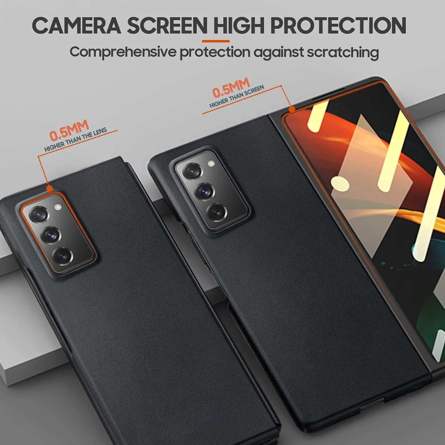 Funda Ultra delgada de cuero genuino para Samsung Galaxy Z Fold 2 5G, cubierta protectora completa para Galaxy Z Fold 2 2020 TB, edici&oacute;n limitada-5